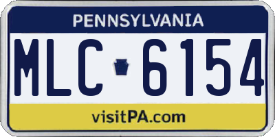 PA license plate MLC6154