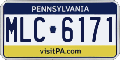 PA license plate MLC6171