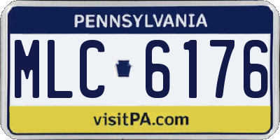 PA license plate MLC6176