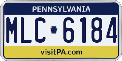 PA license plate MLC6184