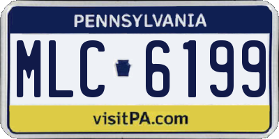 PA license plate MLC6199