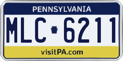 PA license plate MLC6211