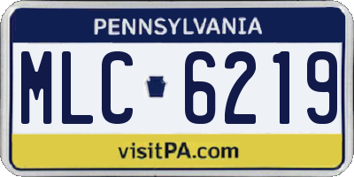 PA license plate MLC6219