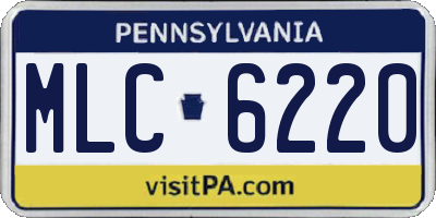 PA license plate MLC6220