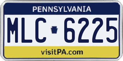 PA license plate MLC6225