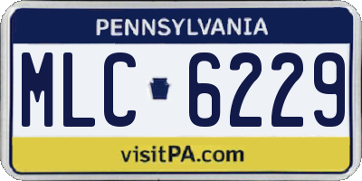 PA license plate MLC6229