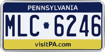 PA license plate MLC6246