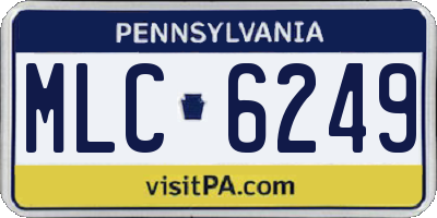 PA license plate MLC6249