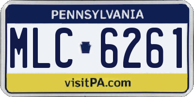 PA license plate MLC6261