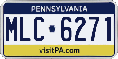PA license plate MLC6271