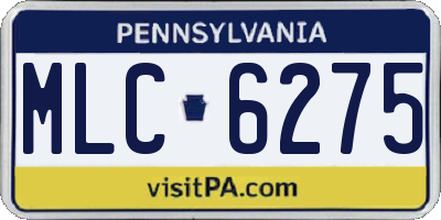 PA license plate MLC6275