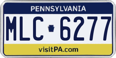 PA license plate MLC6277