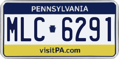 PA license plate MLC6291