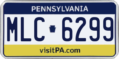 PA license plate MLC6299