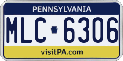 PA license plate MLC6306