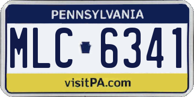 PA license plate MLC6341
