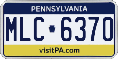 PA license plate MLC6370