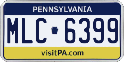 PA license plate MLC6399