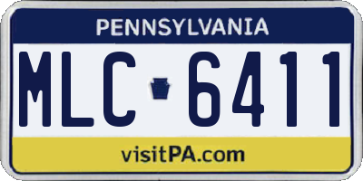 PA license plate MLC6411