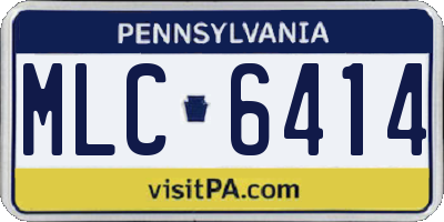 PA license plate MLC6414