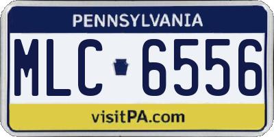 PA license plate MLC6556