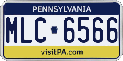 PA license plate MLC6566