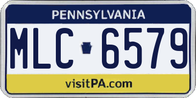 PA license plate MLC6579