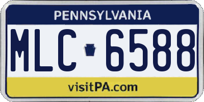 PA license plate MLC6588