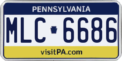 PA license plate MLC6686