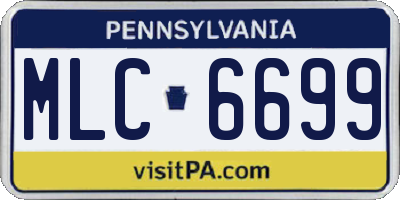 PA license plate MLC6699