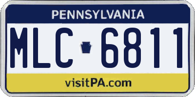 PA license plate MLC6811