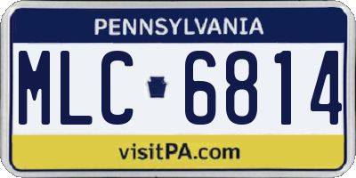PA license plate MLC6814