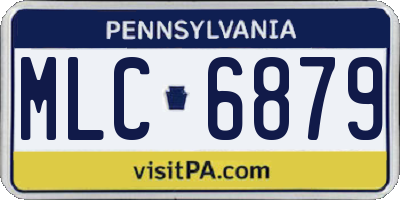 PA license plate MLC6879