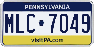 PA license plate MLC7049