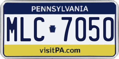 PA license plate MLC7050