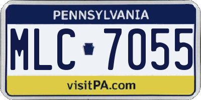 PA license plate MLC7055
