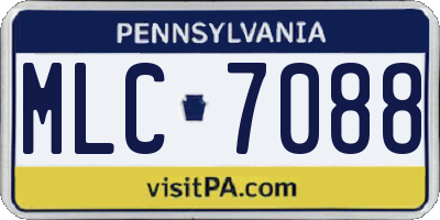 PA license plate MLC7088