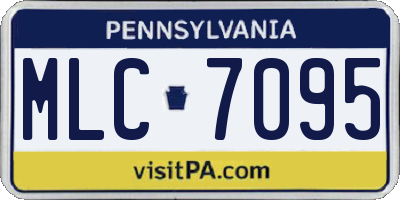 PA license plate MLC7095