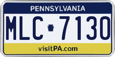 PA license plate MLC7130