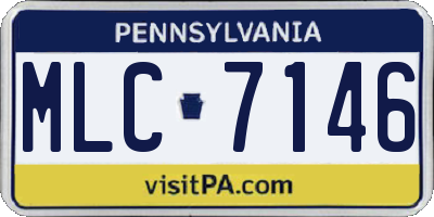 PA license plate MLC7146
