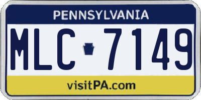 PA license plate MLC7149