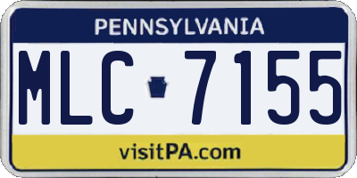 PA license plate MLC7155