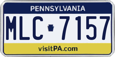 PA license plate MLC7157
