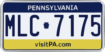 PA license plate MLC7175
