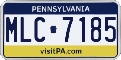 PA license plate MLC7185