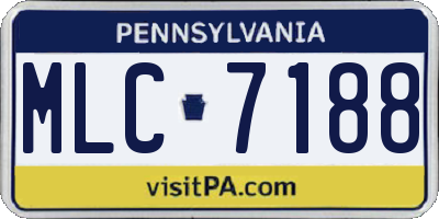 PA license plate MLC7188