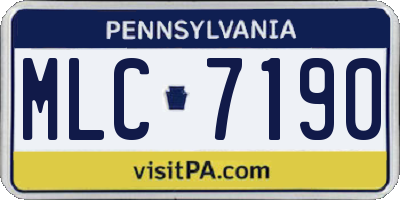 PA license plate MLC7190