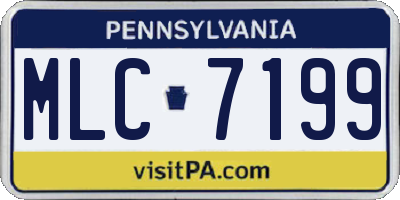 PA license plate MLC7199