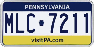 PA license plate MLC7211