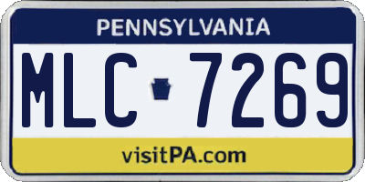 PA license plate MLC7269